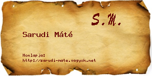 Sarudi Máté névjegykártya