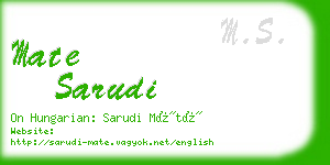 mate sarudi business card